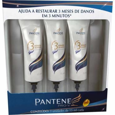 Ampola Pantene Tratamento 3 Minutos Milagrosos 15mL C/ 3 Uni